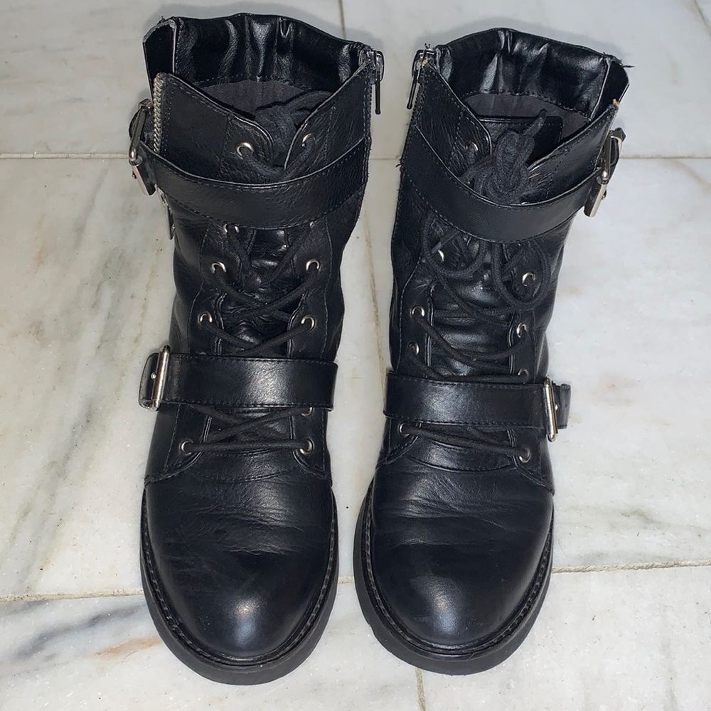 ALDO Leather Moto Boots